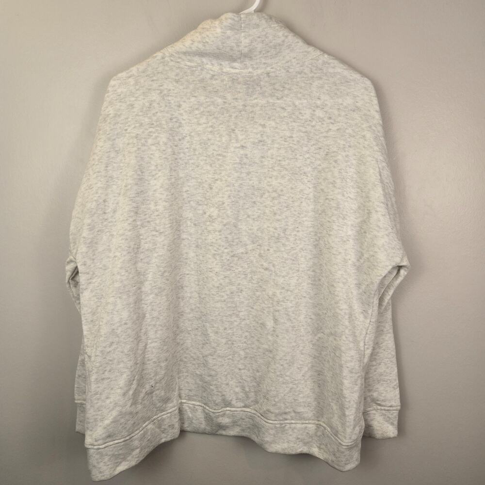 Rae Dunn COZY Cowl Pullover Sweatshirt Women's L/G Light Gray Heather Mock Neck - Picture 5 of 5